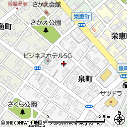 北海道恵庭市泉町117周辺の地図
