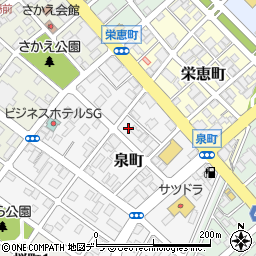 北海道恵庭市泉町38周辺の地図