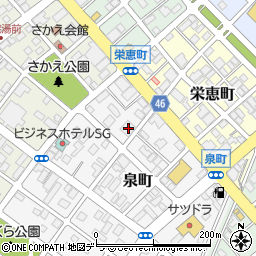 北海道恵庭市泉町8周辺の地図
