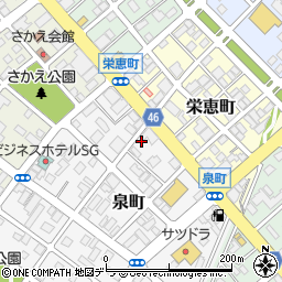 北海道恵庭市泉町43-1周辺の地図