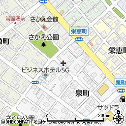 北海道恵庭市泉町13周辺の地図