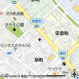 北海道恵庭市泉町6周辺の地図