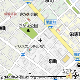 北海道恵庭市泉町14周辺の地図