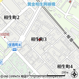 北海道恵庭市相生町3丁目周辺の地図