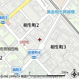 北海道恵庭市相生町周辺の地図