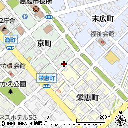 北海道恵庭市京町周辺の地図