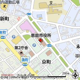 北海道恵庭市周辺の地図