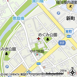 北海道恵庭市本町周辺の地図
