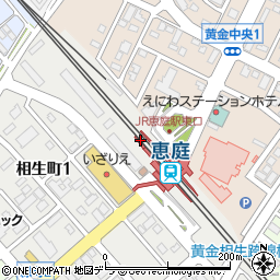 セブンイレブン北海道ＳＴ恵庭店周辺の地図