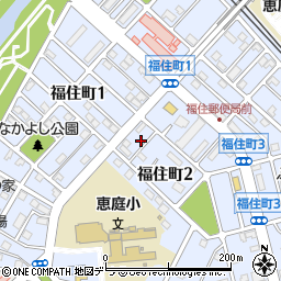 北海道恵庭市福住町周辺の地図