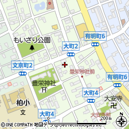北海道恵庭市大町周辺の地図