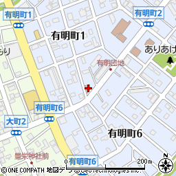 恵庭有明郵便局 ＡＴＭ周辺の地図