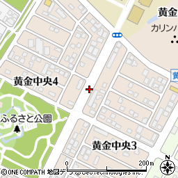 北海道恵庭市黄金中央周辺の地図