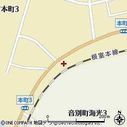 北海道釧路市音別町本町3丁目156周辺の地図