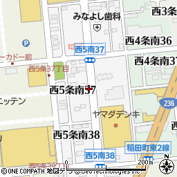 北海道帯広市西５条南37丁目周辺の地図