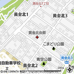 黄金北会館周辺の地図