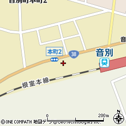 北海道釧路市音別町本町2丁目84周辺の地図