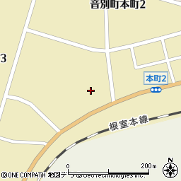 北海道釧路市音別町本町3丁目74周辺の地図