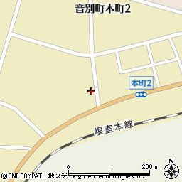 北海道釧路市音別町本町3丁目73周辺の地図