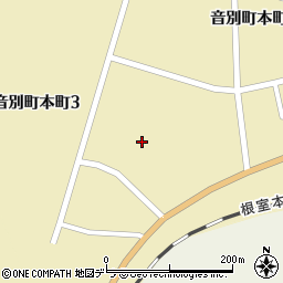 北海道釧路市音別町本町3丁目64周辺の地図