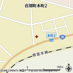 北海道釧路市音別町本町2丁目17周辺の地図