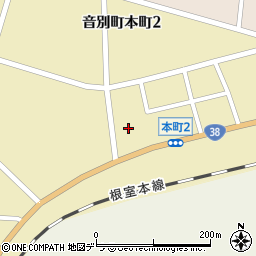 北海道釧路市音別町本町2丁目周辺の地図