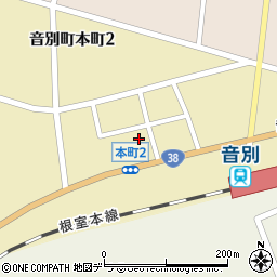 北海道釧路市音別町本町2丁目4周辺の地図