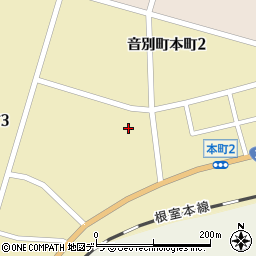 北海道釧路市音別町本町周辺の地図