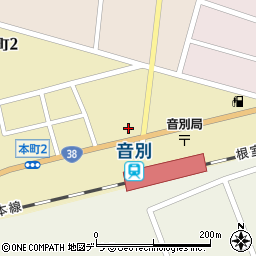 北海道釧路市音別町本町1丁目周辺の地図