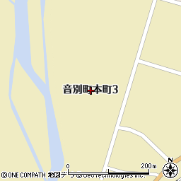 北海道釧路市音別町本町3丁目周辺の地図