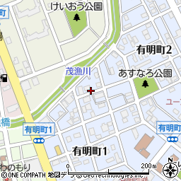 〒061-1431 北海道恵庭市有明町の地図