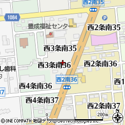 北海道帯広市西３条南36丁目周辺の地図