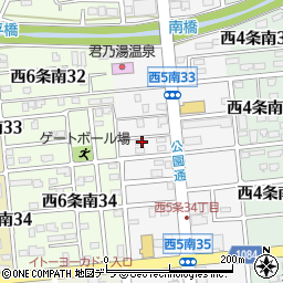 北海道帯広市西５条南33丁目75周辺の地図