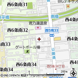 北海道帯広市西５条南33丁目36周辺の地図