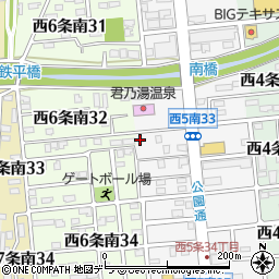 北海道帯広市西５条南33丁目19周辺の地図