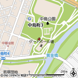 中島公園トイレ１周辺の地図