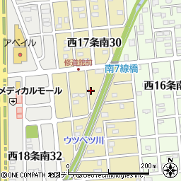 北海道帯広市西１７条南31丁目周辺の地図