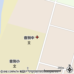 釧路市立音別中学校周辺の地図