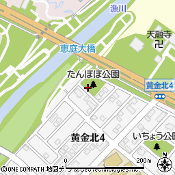 たんぽぽ公園トイレ周辺の地図