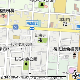 知法寺周辺の地図