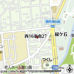 北海道帯広市西１６条南27丁目周辺の地図