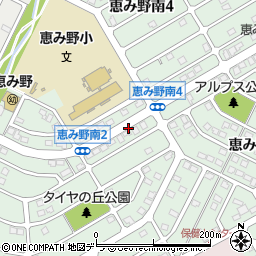 北海道恵庭市恵み野南周辺の地図