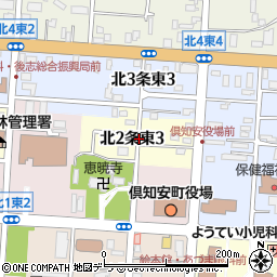 北海道倶知安町（虻田郡）北２条東周辺の地図