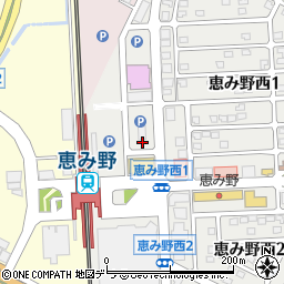 ローソン恵庭恵み野駅前店周辺の地図