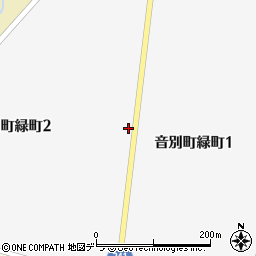 北海道釧路市音別町緑町周辺の地図
