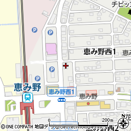 北海道銀行恵み野出張所 ＡＴＭ周辺の地図