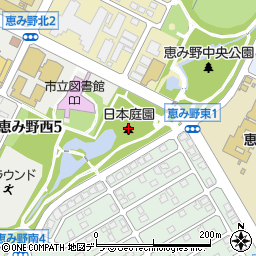 日本庭園周辺の地図