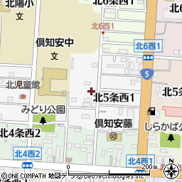北海道虻田郡倶知安町北５条西周辺の地図