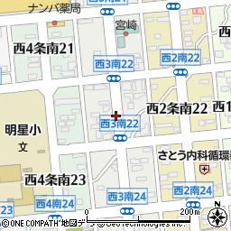 北海道帯広市西３条南22丁目周辺の地図