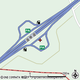 道東自動車道　由仁ＰＡ上り周辺の地図